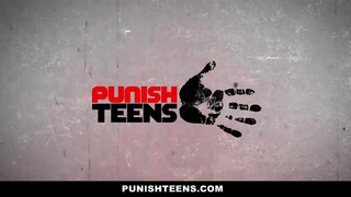 PunishTeens - Slutty Caged Teen Obeys Masternya